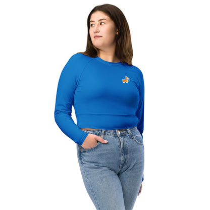 Filecoin Corgi Recycled long-sleeve crop top