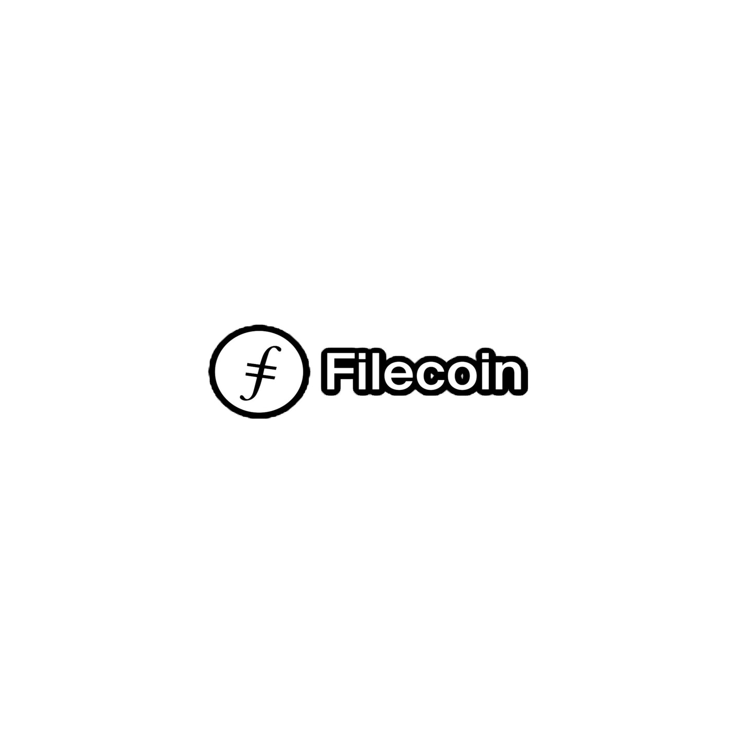 Filecoin Logo Sticker in B/W