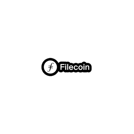 Filecoin Logo Sticker in B/W