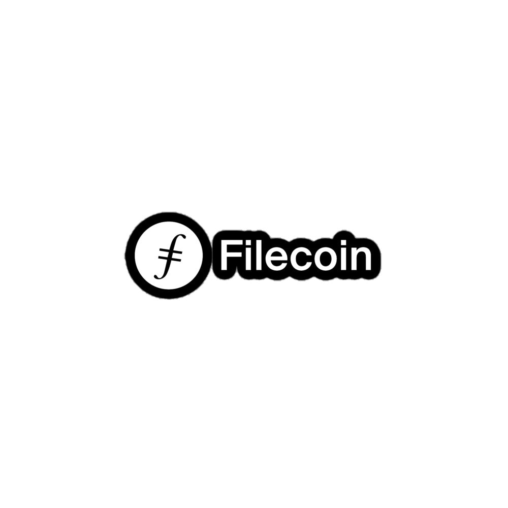 Filecoin Logo Sticker in B/W