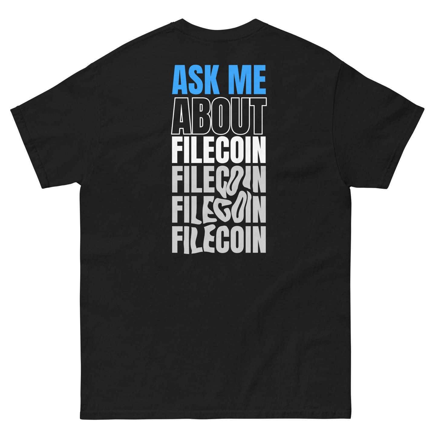"Ask Me About Filecoin" Unisex classic black tee