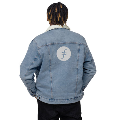 Filecoin Unisex denim sherpa jacket